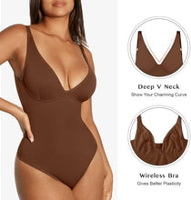 Load image into Gallery viewer, Deep V Neck Thong Compression Body Suits for Women