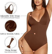 Load image into Gallery viewer, Deep V Neck Thong Compression Body Suits for Women