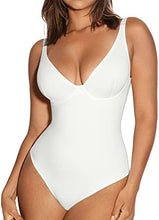 Load image into Gallery viewer, Deep V Neck Thong Compression Body Suits for Women