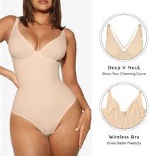 Load image into Gallery viewer, Deep V Neck Thong Compression Body Suits for Women